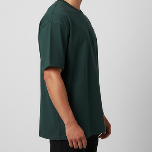 T-shirt Homme Oversize de Luxe Personnalisé à Épaules Tombantes en Coton Lourd 100% – Col Montant Vierge et Ample - Product Image 2