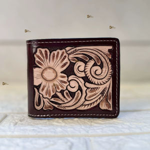 Portefeuille en cuir artisanal pour homme, portefeuille long à fermeture éclair, vente chaude, couleur marron foncé, porte-monnaie, cadeau pour lui - Product Image 1