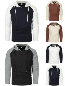 2024 hommes adulte manteau à capuche 100% coton à manches longues hors épaule Simple conception ample pour le printemps automne et hiver - Product Image 1