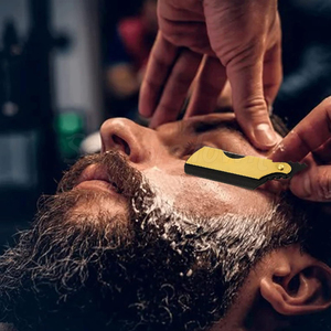 Maquinilla de afeitar de borde recto con logotipo personalizado Hoja de acero inoxidable para afeitado profesional de peluquero - Product Image 6