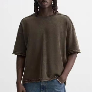 Camiseta sin mangas holgada de algodón para hombre, cuello redondo, color liso, estilo urbano, 100% algodón, gramaje pesado, venta al por mayor - Product Image 2