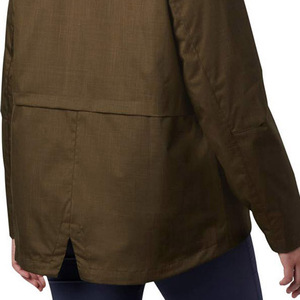 Veste matelassée softshell imperméable surdimensionnée pour femme avec fermeture éclair, logo personnalisé, capuche, coupe-vent, respirante, grandes tailles, hiver, vente en gros - Product Image 4