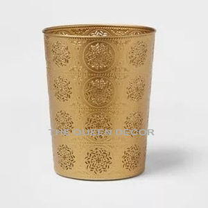 Top fabricant en acier inoxydable métal forme ronde doré fini UV imprimé porte-brosse salle de bain hôtel accessoires - Product Image 5