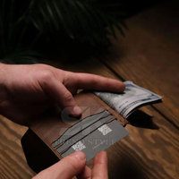 Dompet Minimalis Tipis Penjepit Uang Kulit Asli Satu Warna Untuk Pria Harga Grosir Penjepit Uang Kulit Satu Warna