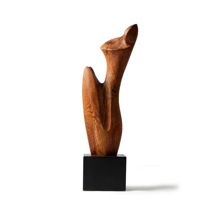 Minimalist aluminium sculpture with visual flow and brushed surface perfect for professional spaces or art gifting