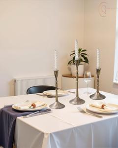 Metal Tealight Candle Holder for Home Decor Contemporary Design for Dining <b>Table</b> <b>Shelf</b> and Coffee <b>Table</b> - Product Image 4