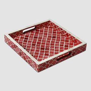 Bandeja Decorativa de Hueso Incrustado Hecha a Mano de Primera Calidad para Hoteles, Cafeterías y Casas de Lujo - Product Image 6