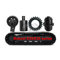 Mini pièces de train d'atterrissage d'excavatrice piste en caoutchouc rouleau inférieur avant tendeur pignon rouleau porteur supérieur pour Bobcat E25 E26