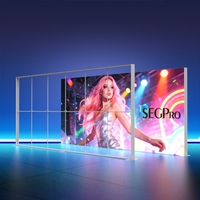 Kit de stand d'îlot pour salon professionnel, boîte à lumière rectangulaire décorative double face modulaire Lintel, cadre en aluminium, pour l'image de marque en exposition