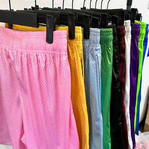 Oem Logo High Quality Mesh Shorts Men Solid Casual Basketball Double <b>Layer</b> Beach 240gsm Breathable Quick Dry Summer Black - Product Image 6