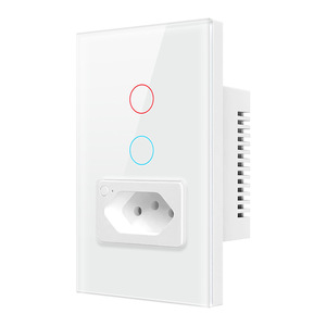 Interruptor de Pared Inteligente ZigBee 3.0 con Enchufe para la Aplicación Tuya, Control por Voz, Panel Táctil, 16A 250V - Product Image 3