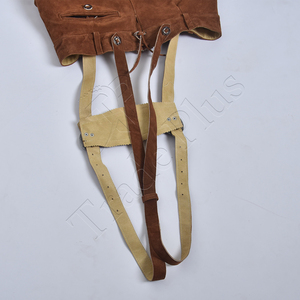 2025 nouveau personnalisé hommes véritable peau de vache daim cuir Lederhosen court allemand bavarois Oktoberfest Lederhosen - Product Image 3