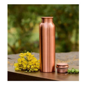 Pure Copper <b>Water</b> <b>Bottle</b> Leak Proof for Yoga <b>Gym</b> Multipurpose Home Use and Wedding Drinkware - Product Image 3
