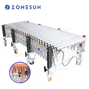 Zonesun ZS-FCO600 Automatisch Aangedreven Verstelbare Flexibele O-Belt Roller Vervangbare Transportband Voor Papieren Kartonnen Dozen