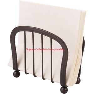 Servilletero de Metal negro moderno con Base de madera Natural para mesa de comedor y cocina elegante estante dispensador de pañuelos para el hogar - Product Image 5