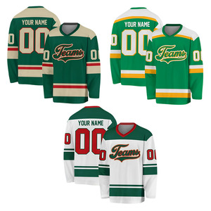 Meilleur prix Vêtements de sport d'entraînement à manches longues à séchage rapide Personnalisable Team Sublimation Printing Logo Blank Ice Hockey Jersey - Product Image 1