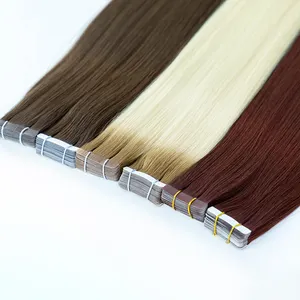 Large Stock Top Quality Virgin Hair 100 Remy Human Double Drawn Tape Hair Extensions