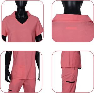 Conjuntos de uniformes de enfermera Blaze Fight personalizables, uniformes de manga corta para personal médico, ropa de hospital - Product Image 2