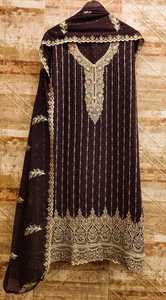 ชุดเดรสสไตล์ปากีสถานแบบดั้งเดิมของอินเดียชุดเดรสคาเมซผ้าไหมหลายสีปักลายสุนัขจิ้งจอกบานและสวยงาม - Product Image 4