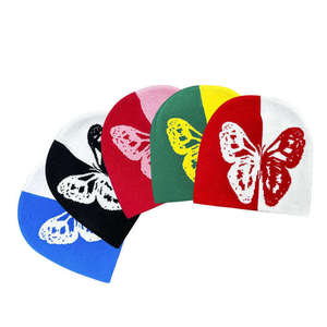 Hot Selling New Latest Style <b>Winter</b> Warm Solid Color Beanie Cap Wholesale Solid Color Headwear Beanies <b>Hat</b> for <b>Women</b> - Product Image 3