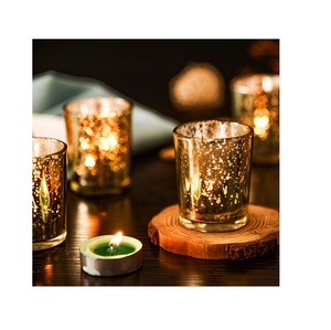 Gold Colored Metal Candle Holder Luxury Theme <b>Wax</b> Candle Holder for High Quality Candle Votive Use Christmas Decor - Product Image 5