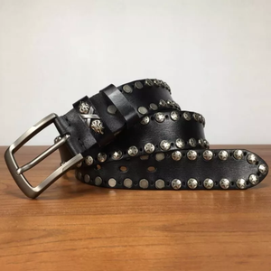 Cinturón de Cuero Vacuno Genuino Personalizado de Alta Calidad al por Mayor, Cinturón Casual Ecológico para Mujer con Hebilla de Acero Duradera - Product Image 2