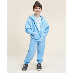 Chándal personalizado de invierno para niños, conjuntos de sudaderas acampanadas, chándales apilados para niños en colores sólidos, fabricantes de ropa de invierno para bebés - Product Image 5