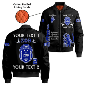 Chaqueta de Satén para Mujer Zeta Phi Beta 1920, Azul y Blanca, Ropa Griega de Hermandad, Bordado con el Escudo ZPB, Estilo Universitario Premium - Product Image 6