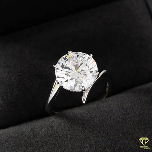 Round Cut Diamond Solitaire Engagement Ring with Hidden Halo in White Gold Plated Classic 6-Prong Setting Elegant <b>Bridal</b> Jewelry - Product Image 5