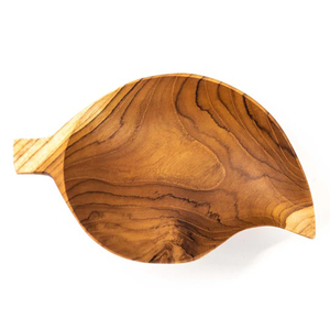 Ensemble de 3 petits bols en bois d'acacia Antique et unique, avec verre en bois et cuillère à assiette pour les hôtels et les Restaurants - Product Image 5