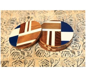 Resin Coasters Inspired Prints & Resin Custom Heat Insulation Handcrafted Sublimation coaster Wooden and Resin Coasters - Product Image 4