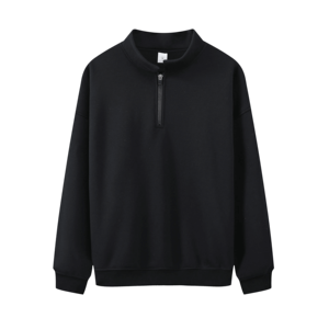 Sudadera térmica extragrande para hombre en blanco de algodón y poliéster con estampado personalizado y cremallera en 3D con logotipo personalizado - Product Image 3