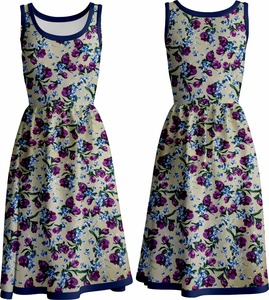 TrendyAttire mujer Vintage encaje gasa té-longitud sin mangas A-line cóctel fiesta Tank Top cuello redondo vestidos de diseño personalizado - Product Image 3