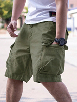 Shorts Cargo Homme 100% Coton, 6 Poches, Séchage Rapide, Style Urbain, Collection Été 2025 – Vente en Gros, Haute Qualité
