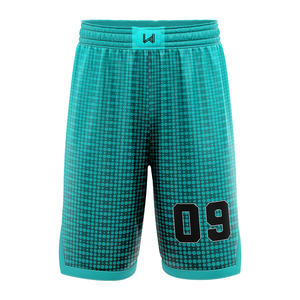 Shorts de basket-ball personnalisés entièrement personnalisés, imprimés par transfert thermique, respirants, grande taille, pour hommes, prix de gros, vente directe d'usine - Product Image 2
