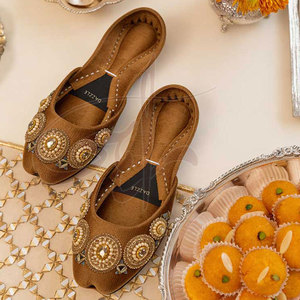 Best Selling Hot Product Women <b>Khussa</b> Fashion Trend Printed Anti-Slippery High Quality Customizable Low MOQ New Design - Product Image 3