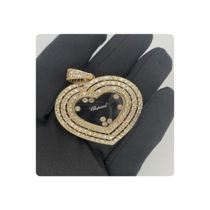 Pendentif en verre de créateur fabriqué avec un diamant naturel Vs Si en or jaune 14 carats Pendentifs en diamant de renommée mondiale Bijoux de mode - Product Image 2