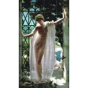 John <span class=keywords><strong>Reinhard</strong></span> weguelin lesbia 24x42ภาพจิตรกรรมฝาผนังกระเบื้องเซรามิก # ตกแต่งผนัง2602สำหรับห้องน้ำและ backsplashes - Product Image 1