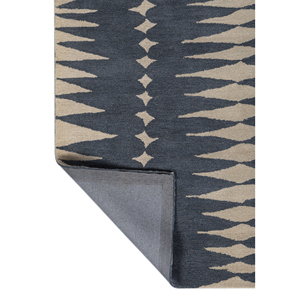 Alfombra Rectangular de Lana Hecha a Mano Modo Blue con Patrón Geométrico, 9x12, para Sala de Estar, Entrada o Dormitorio - Product Image 5