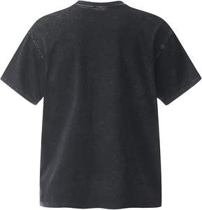 Nouvel arrivage d'été en gros T-shirt de designer de haute qualité délavé à l'acide en coton avec impression numérique T-shirt uni pour hommes - Product Image 4