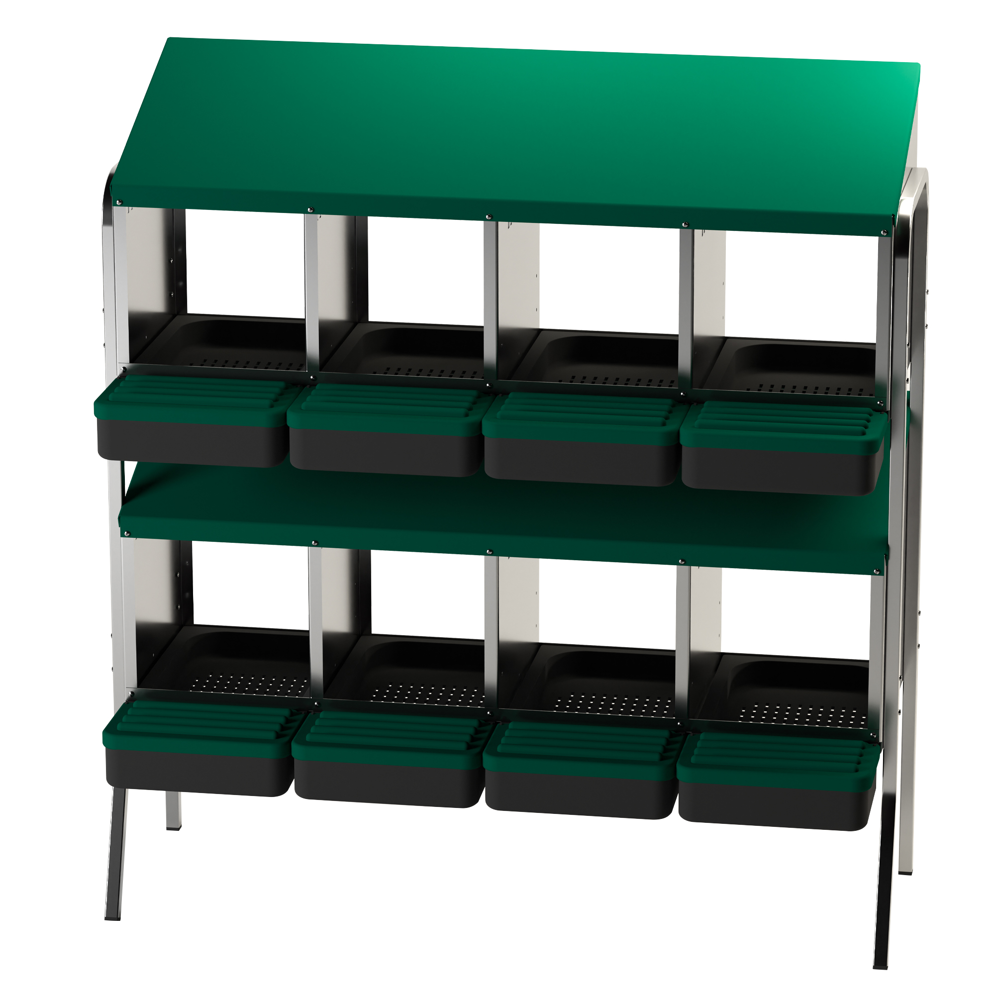 Maximize Egg Production with Des Champs MG04D-L: Eight Compartments in Double-Row Design, Farm/Home Use