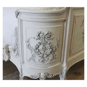 เตียงโบราณยุโรปคลาสสิก-ขาวดูโก้มะฮอกกานี-138 - Product Image 6