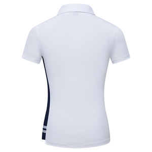 Polos para mujer, camiseta de manga corta de verano, camisetas de punto ajustadas sólidas acanaladas Vintage con logotipo personalizado para mujer - Product Image 4