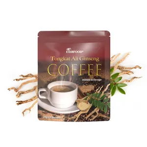 Halal Gecertificeerde Tongkat Ali Extract Koffie Met Ginseng Oploskoffie Mix 15 Sachets/Pak Cafeïnehoudende Koffie