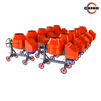 Bétonnières miniatures durables CHIHO, capacité du tambour de 200/350/450 litres, puissance de mélange de 2 m³/h 1 kW pour la construction, diesel/essence