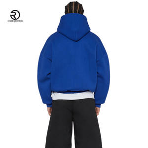 Ropa de calle personalizada 100% Sudadera con capucha de algodón de alta calidad de peso pesado 400 420 450 500 600 Gsm Sudadera con capucha recortada de gran tamaño para hombres - Product Image 5