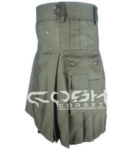 COSH KILTS Top de luxe tendance pour femmes Best-seller Kilt de sport utilitaire gris pour hommes actifs écossais avec poches latérales - Product Image 2