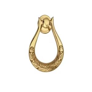 Aldaba de puerta de Metal de bronce rústico, decoración de puerta delantera Vintage, entrada de Villa para el hogar, manija de anillo resistente, pieza de Hardware - Product Image 6