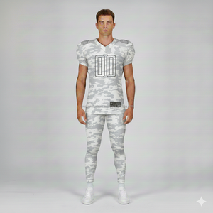 Conjunto de Leggings y Camiseta de Fútbol Americano Profesional con Cuello en V, Transpirable, que Absorbe la Humedad, Sublimada, Uniformes de Entrenamiento Personalizados - Product Image 3