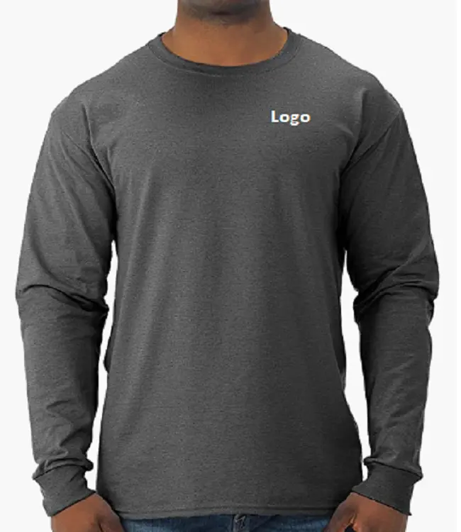 Camiseta de manga longa para homens dri, camiseta masculina de manga longa com fecho, malha de poliéster 100%, adequada clássica